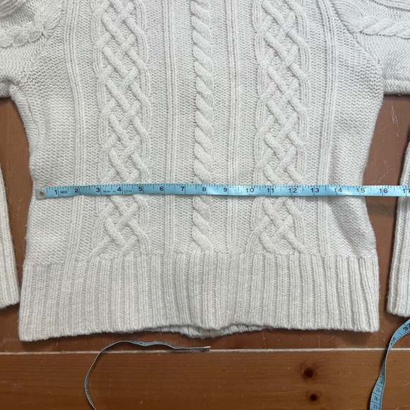 Crop Cardigan, Fisherman’s Knit Alpaca/Merino/Acrylic Talbot’s Collection, M - Picture 8 of 10